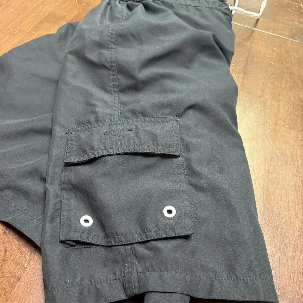 Disney Parks Mickey‎ Mouse Black & White Swim Trunks Mens Size L Elastic Shorts